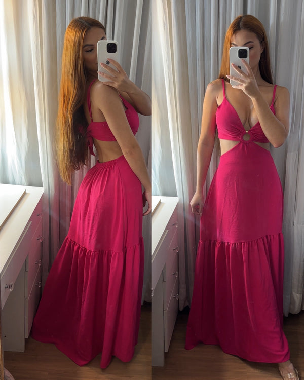 Vestido longo Ana - Pink